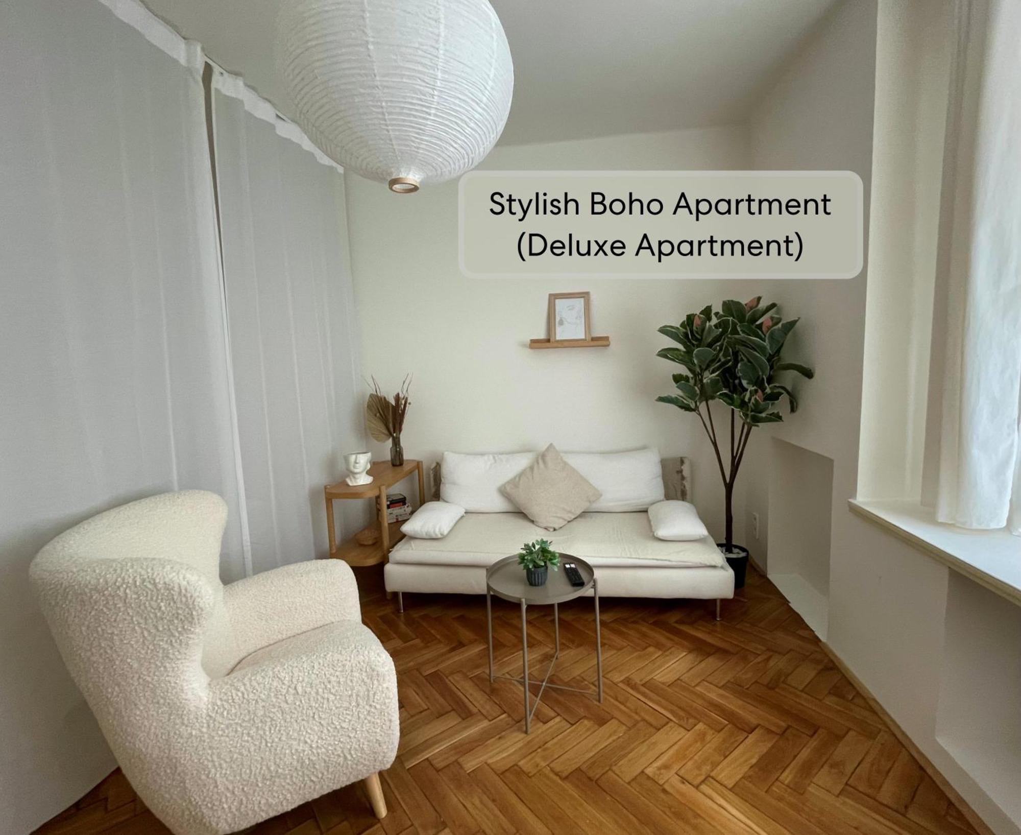 Urban Retreat I Modern Boho Apartments In Lovely Letna District - 10 Minutes From Old Town Prag Eksteriør billede